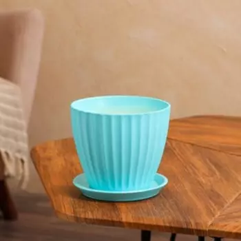 Горшок для цветов "Калифорния", бирюза, керамика, 1.3 л