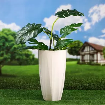 Горшок для цветов "Классик", бежевый, керамика, 15 л, 1 сорт, Иран