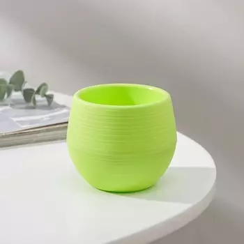 Горшок для цветов с поддоном «Япония», 125 мл, d=8 см, h=6.5 см, пластиковый, фисташковый