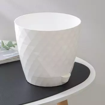 Горшок для цветов с прикорневым поливом «Румба», 3 л, белый