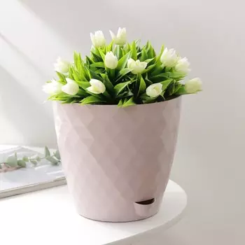 Горшок для цветов с прикорневым поливом «Румба», 3 л, розовый