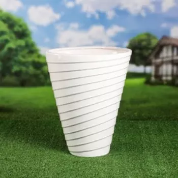 Горшок для цветов садовое "Венеция", белый, керамика, без поддона, h=40 см, 15.5 л, 1 сорт, Иран