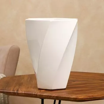 Горшок для цветов "Спираль", бежевый, керамика, 8.5 л, 1 сорт, Иран