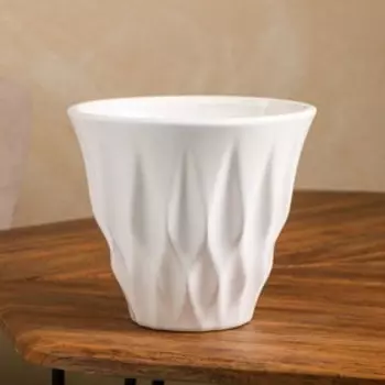 Горшок для цветов "Трофей", без поддона, белый, керамика, 1.5 л, 1 сорт, Иран