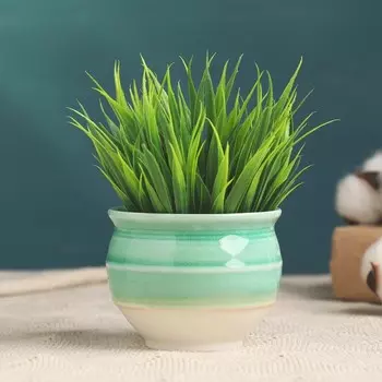 Горшок для цветов "Вазон" зеленый 8*8*6см