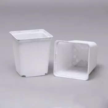 Горшок для рассады, 1 л, 11 × 11 × 12 см, белый