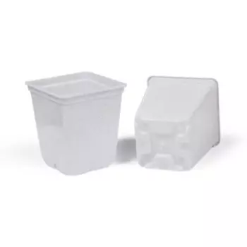 Горшок для рассады, 250 мл, d=7 см, h=8 см, пластик, белый