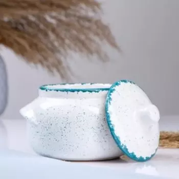 Горшочек для запекания Борисовская керамика «Варадеро», 500 мл, 1412 см, белый