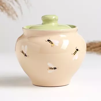 Горшок для запекания Псковский гончар «Аромат лета», 850 мл, керамика, бежевый