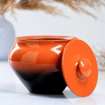 Горшок для запекания Вятская керамика «Классика», 900 мл, коричневый