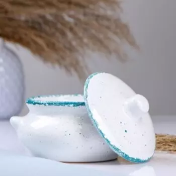 Горшочек для запекания Борисовская керамика «Варадеро», 500 мл, 139,5 см, белый