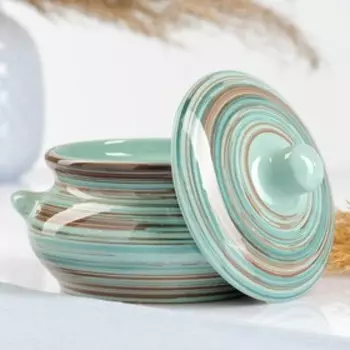 Горшочек для запекания Борисовская керамика «Скандинавия», 500 мл, 1319,5 см, голубой