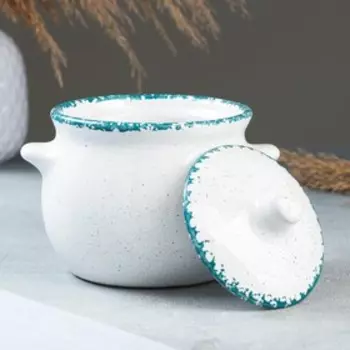 Горшочек для запекания Борисовская керамика «Варадеро», 650 мл, 1211,5 см, белый