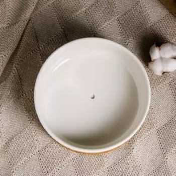 Горшок для кактусов и суккулентов «Эко Бонсай» керамический, 800 мл, 177 см, с деревянной подставкой, белый