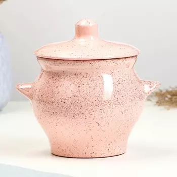 Горшочек для запекания Борисовская керамика «Гармония», 650 мл, 1212 см, розовый