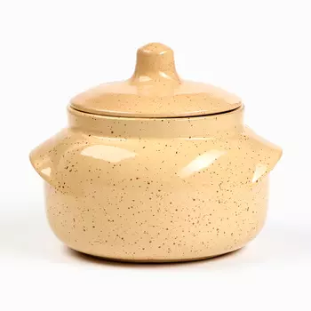 Горшочек для запекания Борисовская керамика «Каракум», 500 мл, 1412 см, жёлтый