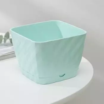 Горшок для цветов с поддоном СибПолимер «Классика», 1 л, пластиковый, мятный