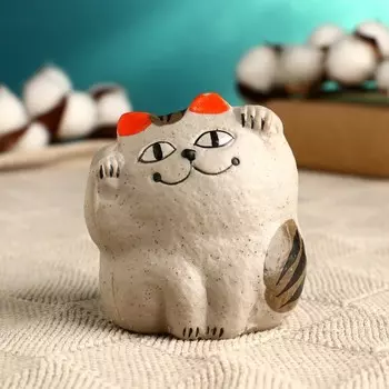 Горшок для цветов «Котейка», керамический, 75 мл, 6.27.55.5 см, МИКС