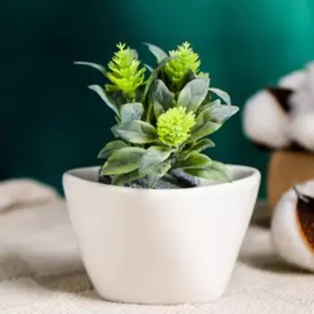 Горшок для цветов «Лайт» керамический, 100 мл, 58 см, белый