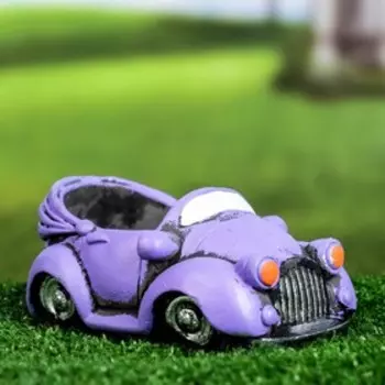 Горшок для цветов «Машинка» керамический, 200 мл, 1487 см, сиреневый