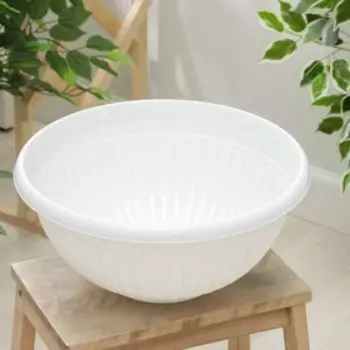 Кашпо-миска для цветов IDEA «Ливия», 11.5 л, d=40 см, мраморное