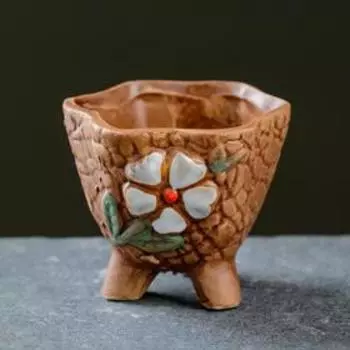 Горшок на ножках, конус, 6,5*6,5*6см