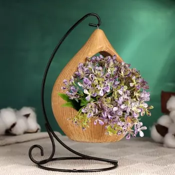 Горшок на подставке "Фонарик", бежевый, 10,5х15см