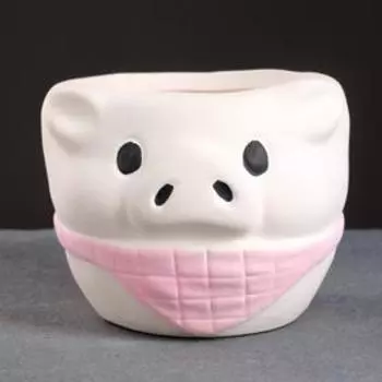 Горшок "Поросенок" 8*10см микс