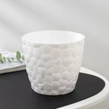 Горшок с поддоном «Камни», 1,4 л, белый