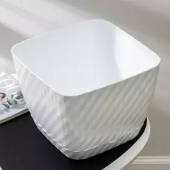 Горшок для цветов с поддоном СибПолимер «Классика», 15 л, пластиковый, белый