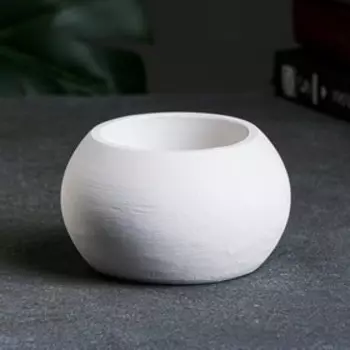 Кашпо для цветов «Сфера», 220 мл, 10106 см, гипс, белое