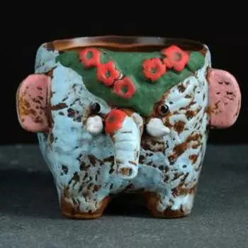 Горшок "Слоник" 7,5*7*9см