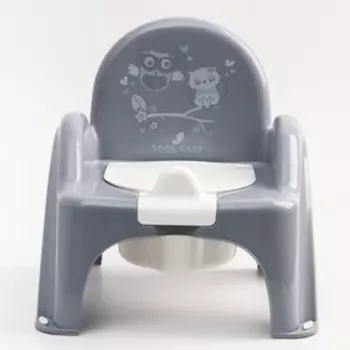 Горшок-стульчик «Совы», цвет серый