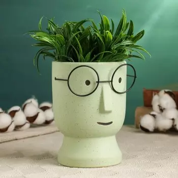 Горшок "Тот который выжил" 12х15,5см, светло-зелёный