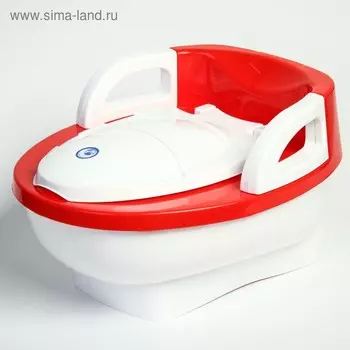 Горшок-унитаз детский, с крышкой, цвет красный