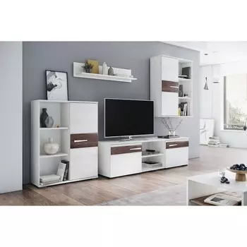 Гостиная «Акита», цвет ясень анкор светлый/дуб бомонд какао