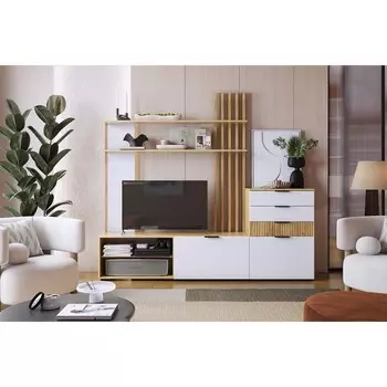 Гостиная комплект «Бери К3», с комодом, 20003531810 мм, цвет дуб крафт золотой/белое дерево