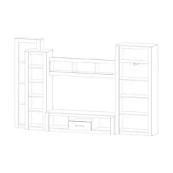 Гостиная Элис 3450х522х2095 ясень шимо светлый