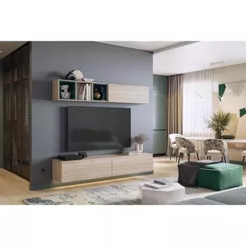 Гостиная «Лайк К41», 2100 × 420 × 1630 мм, цвет дуб мария