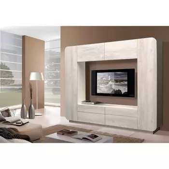 Гостиная «Лаванда 2», 24003821944 мм, цвет белый / бетон пайн белый