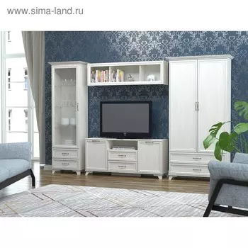 Гостиная модульная «Мирелла 1», с шкафами, со стеклом, 32356002097 мм, цвет бодега светлая