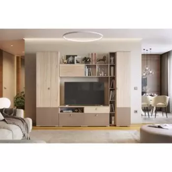 Гостиная «Модерн К47», 2610 × 420 × 2100 мм, цвет дуб мария / бронза