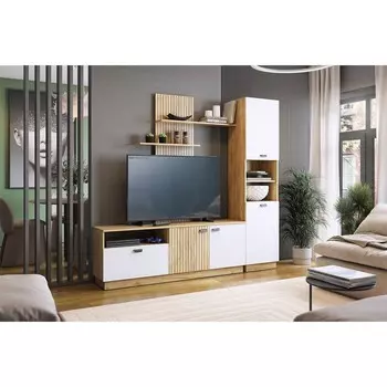 Гостиная комплект «Моди К1», с шкафом, с полками, 20003331805 мм, цвет дуб крафт золотой/белое дерево