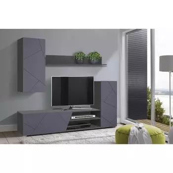 Гостиная «Прага 6» New, 19703501600 мм, цвет диамант серый