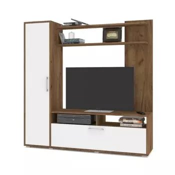 Гостиная Рига 1500х370х1520 Табачный дуб/белый