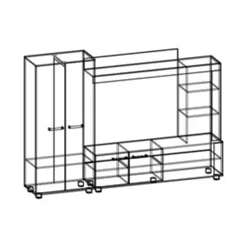 Гостиная «София-2», 19002200370 мм, цвет венге/дуб молочный