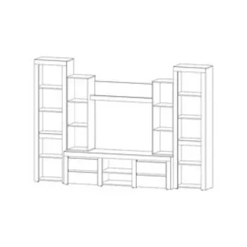Гостиная «Веста», 32005242164 мм, цвет дуб самдал/анкор