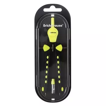 Готовальня ErichKrause "Accent", 2 предмета, пенал, желтый