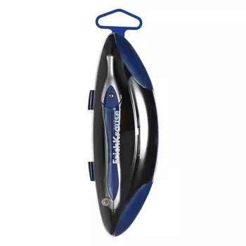 Готовальня ErichKrause "Classic", 2 предмета, пенал, синий