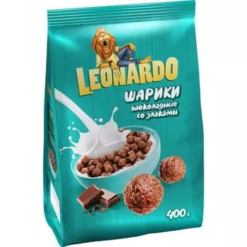 Готовый завтрак "Leonardo" шоколадные шарики , 400 г